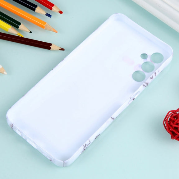 For Samsung Galaxy S23+ 5G Marble Pattern Phone Case(Red White)