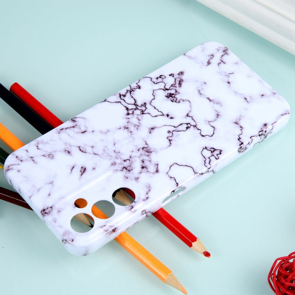 For Samsung Galaxy S23+ 5G Marble Pattern Phone Case(Red White)