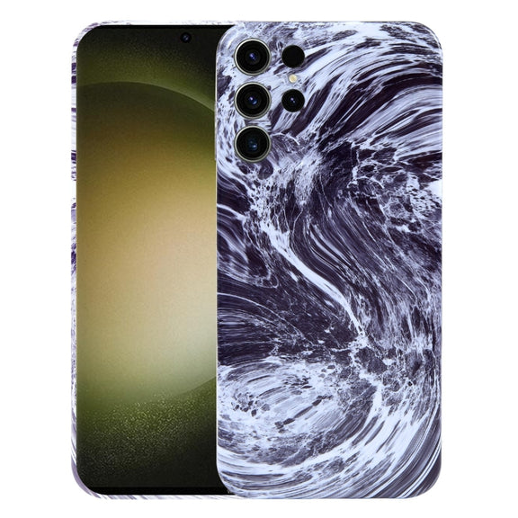 For Samsung Galaxy S23 Ultra 5G Marble Pattern Phone Case(Black White)