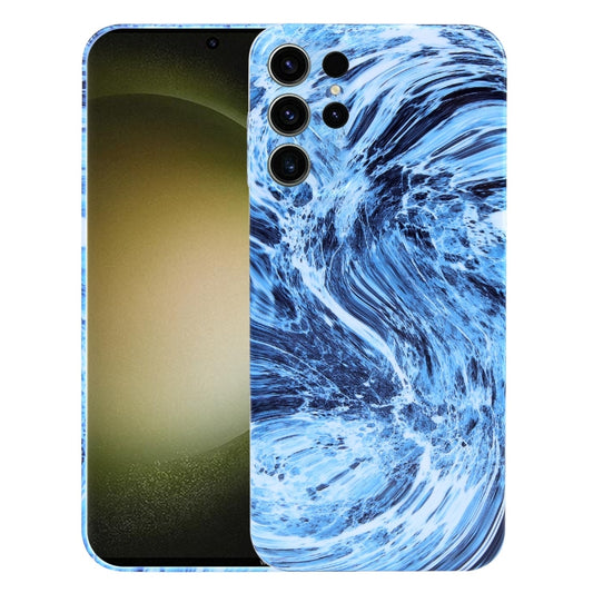 For Samsung Galaxy S23 Ultra 5G Marble Pattern Phone Case(Navy Blue White) - free shipping - PMC Jewellery - Order now!