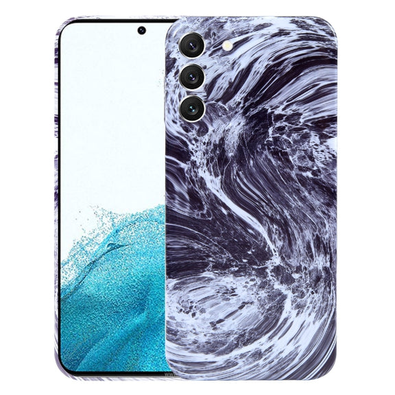 For Samsung Galaxy S22 5G Marble Pattern Phone Case(Black White)