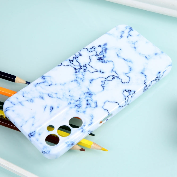 For Samsung Galaxy S22 5G Marble Pattern Phone Case(Blue White)