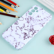 For Samsung Galaxy S22 5G Marble Pattern Phone Case(Red White)