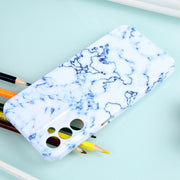 For Samsung Galaxy S22+ 5G Marble Pattern Phone Case(Blue White)