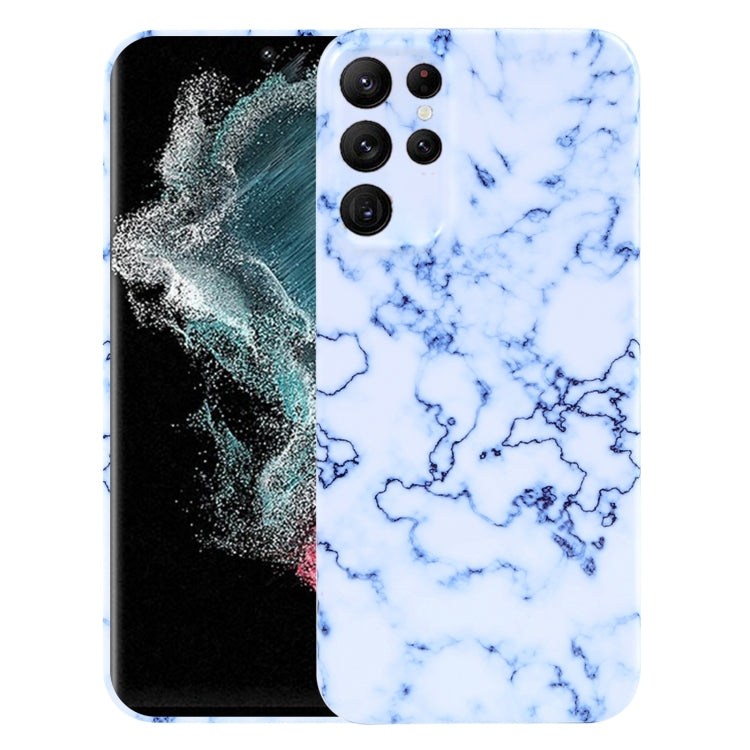 For Samsung Galaxy S22 Ultra 5G Marble Pattern Phone Case(Blue White) - free shipping - PMC TechLife - Order now!