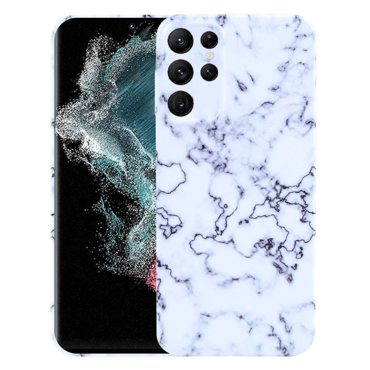 For Samsung Galaxy S22 Ultra 5G Marble Pattern Phone Case(Green White) - free shipping - PMC TechLife - Order now!