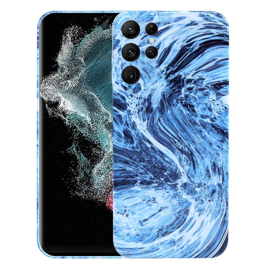 For Samsung Galaxy S22 Ultra 5G Marble Pattern Phone Case(Navy Blue White) - free shipping - PMC Jewellery - Order now!