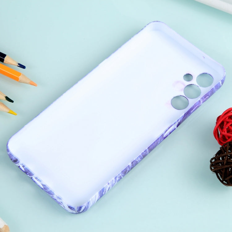 For Samsung Galaxy A54 Marble Pattern Phone Case(Purple White)