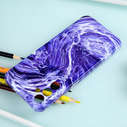 For Samsung Galaxy A54 Marble Pattern Phone Case(Purple White)