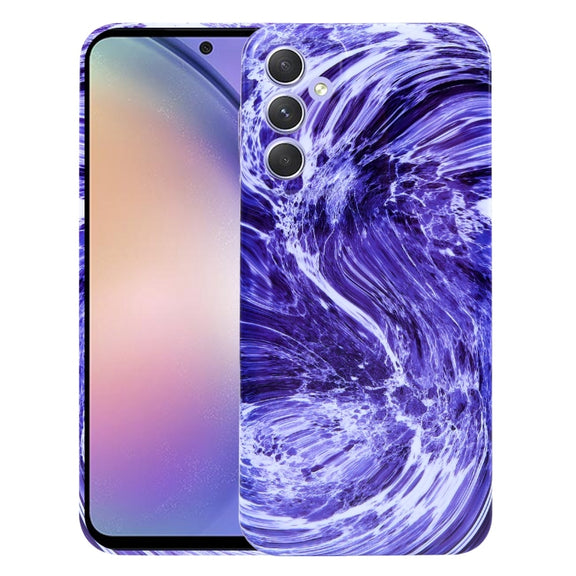 For Samsung Galaxy A54 Marble Pattern Phone Case(Purple White)