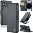 For iPhone 14 Pro CaseMe 023 Butterfly Buckle Litchi Texture RFID Anti-theft Leather Phone Case(Black) - iPhone 14 Pro Cases by CaseMe | Online Shopping South Africa | PMC TechLife