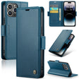 For iPhone 14 Pro CaseMe 023 Butterfly Buckle Litchi Texture RFID Anti-theft Leather Phone Case(Blue) - iPhone 14 Pro Cases by CaseMe | Online Shopping South Africa | PMC TechLife | Buy Now Pay Later Mobicred