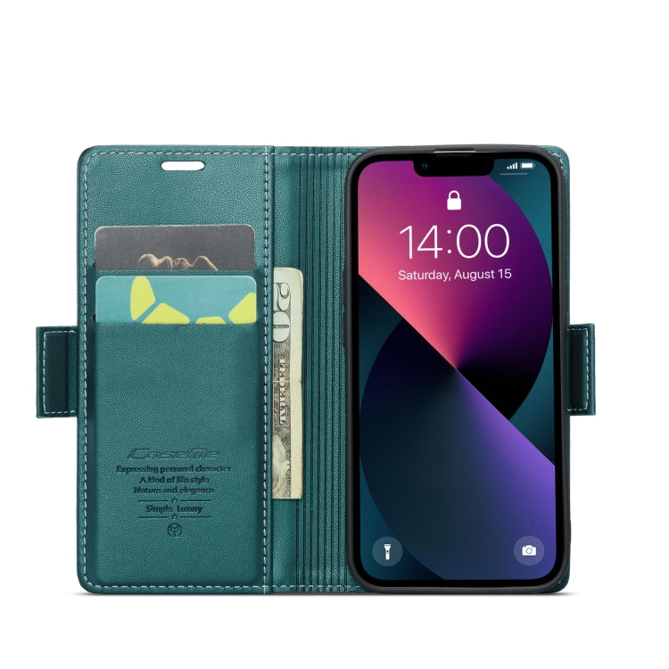 For iPhone 13 mini CaseMe 023 Butterfly Buckle Litchi Texture RFID Anti-theft Leather Phone Case(Pearly Blue) - iPhone 13 mini Cases by CaseMe | Online Shopping South Africa | PMC TechLife | Buy Now Pay Later Mobicred