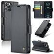For iPhone 12 Pro Max CaseMe 023 Butterfly Buckle Litchi Texture RFID Anti-theft Leather Phone Case(Black) - iPhone 12 Pro Max Cases by CaseMe | Online Shopping South Africa | PMC TechLife | Buy Now Pay Later Mobicred