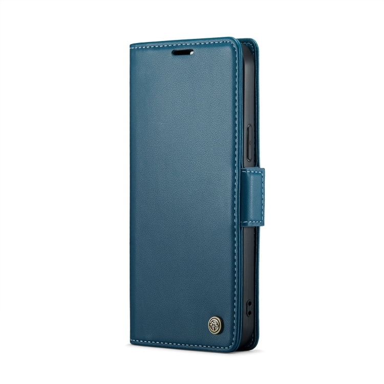 For iPhone 12 mini CaseMe 023 Butterfly Buckle Litchi Texture RFID Anti-theft Leather Phone Case(Blue)