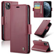 For iPhone 11 Pro CaseMe 023 Butterfly Buckle Litchi Texture RFID Anti-theft Leather Phone Case(Wine Red) - iPhone 11 Pro Cases by CaseMe | Online Shopping South Africa | PMC TechLife | Buy Now Pay Later Mobicred