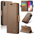 For iPhone XS Max CaseMe 023 Butterfly Buckle Litchi Texture RFID Anti-theft Leather Phone Case(Brown) - More iPhone Cases by CaseMe | Online Shopping South Africa | PMC TechLife