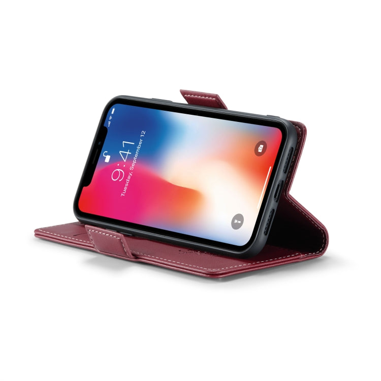 For iPhone XS Max CaseMe 023 Butterfly Buckle Litchi Texture RFID Anti-theft Leather Phone Case(Wine Red) - More iPhone Cases by CaseMe | Online Shopping South Africa | PMC TechLife | Buy Now Pay Later Mobicred
