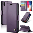 For iPhone XS Max CaseMe 023 Butterfly Buckle Litchi Texture RFID Anti-theft Leather Phone Case(Pearly Purple) - More iPhone Cases by CaseMe | Online Shopping South Africa | PMC TechLife | Buy Now Pay Later Mobicred