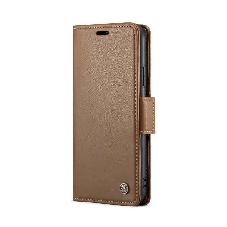 For iPhone XR CaseMe 023 Butterfly Buckle Litchi Texture RFID Anti-theft Leather Phone Case(Brown) - More iPhone Cases by CaseMe | Online Shopping South Africa | PMC TechLife | Buy Now Pay Later Mobicred