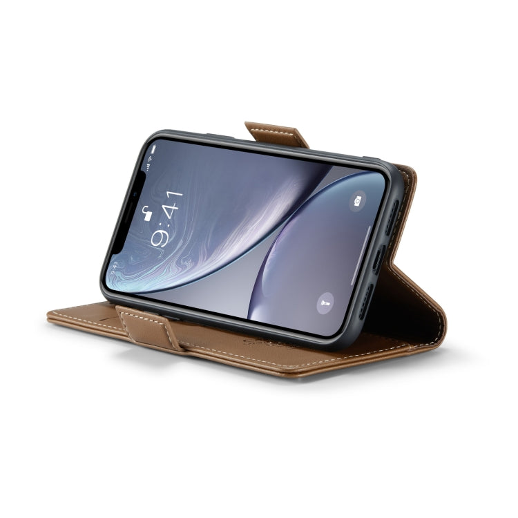 For iPhone XR CaseMe 023 Butterfly Buckle Litchi Texture RFID Anti-theft Leather Phone Case(Brown) - More iPhone Cases by CaseMe | Online Shopping South Africa | PMC TechLife | Buy Now Pay Later Mobicred
