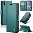 For iPhone XR CaseMe 023 Butterfly Buckle Litchi Texture RFID Anti-theft Leather Phone Case(Pearly Blue) - More iPhone Cases by CaseMe | Online Shopping South Africa | PMC TechLife