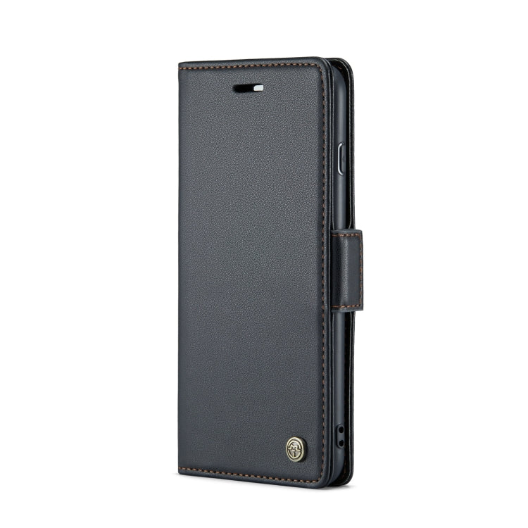 For iPhone 6 Plus/7 Plus/8 Plus CaseMe 023 Butterfly Buckle Litchi Texture RFID Anti-theft Leather Phone Case(Black)
