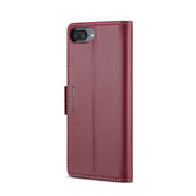 For iPhone 6 Plus/7 Plus/8 Plus CaseMe 023 Butterfly Buckle Litchi Texture RFID Anti-theft Leather Phone Case(Wine Red)