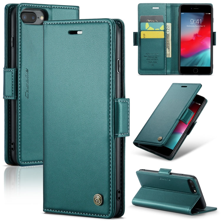 For iPhone 6 Plus/7 Plus/8 Plus CaseMe 023 Butterfly Buckle Litchi Texture RFID Anti-theft Leather Phone Case(Pearly Blue) - More iPhone Cases by CaseMe | Online Shopping South Africa | PMC TechLife