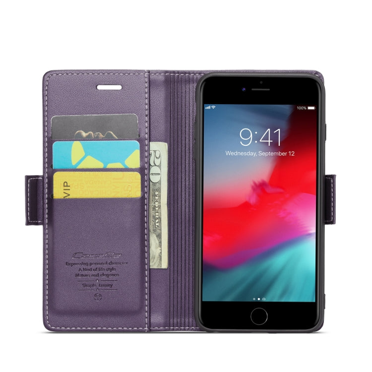 For iPhone 6 Plus/7 Plus/8 Plus CaseMe 023 Butterfly Buckle Litchi Texture RFID Anti-theft Leather Phone Case(Pearly Purple) - More iPhone Cases by CaseMe | Online Shopping South Africa | PMC TechLife | Buy Now Pay Later Mobicred