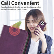 For iPhone 13 Pro Plaid Embossed Leather Phone Case(Purple)