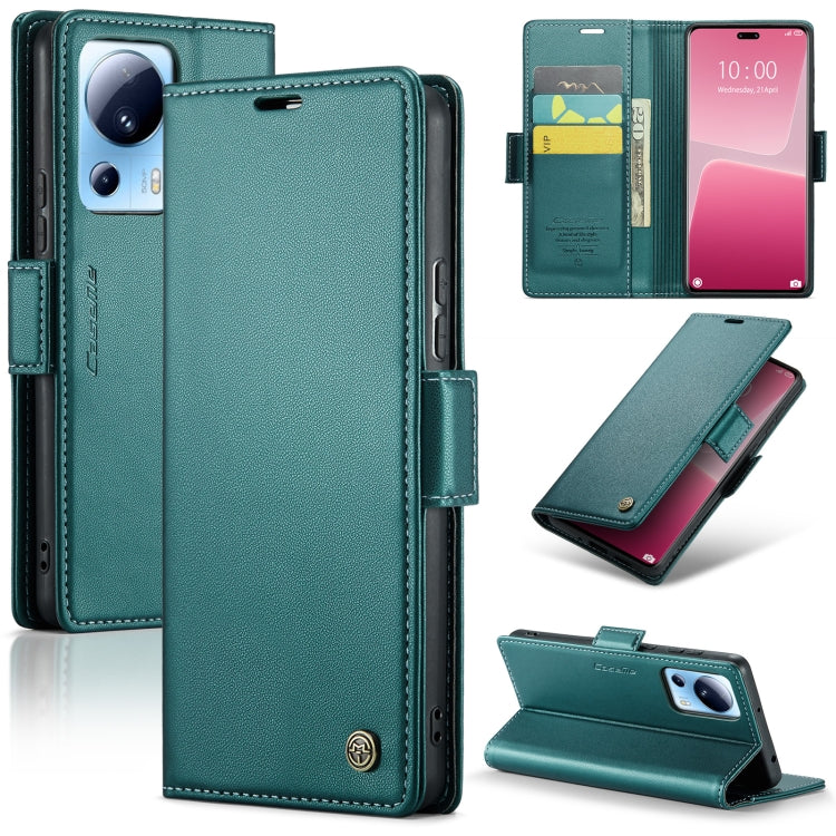 For Xiaomi 13 Lite CaseMe 023 Butterfly Buckle Litchi Texture RFID Anti-theft Leather Phone Case(Pearly Blue) - free shipping - PMC TechLife - Order now!