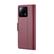 For Xiaomi 13 Pro CaseMe 023 Butterfly Buckle Litchi Texture RFID Anti-theft Leather Phone Case(Wine Red)