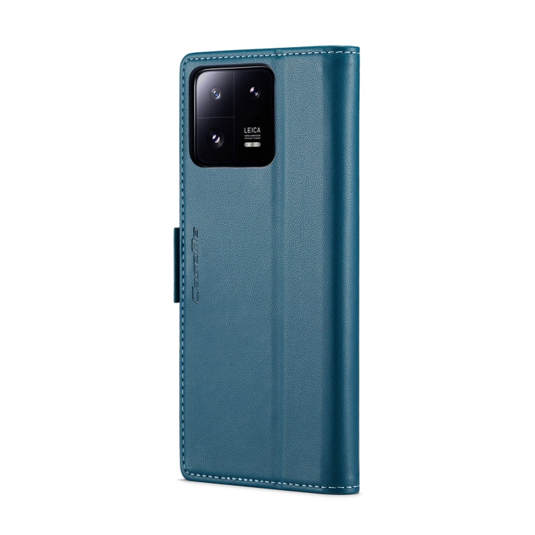 For Xiaomi 13 Pro CaseMe 023 Butterfly Buckle Litchi Texture RFID Anti-theft Leather Phone Case(Blue) - free shipping - PMC TechLife - Order now!