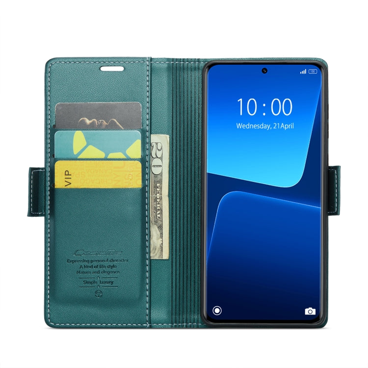 For Xiaomi 13 Pro CaseMe 023 Butterfly Buckle Litchi Texture RFID Anti-theft Leather Phone Case(Pearly Blue) - free shipping - PMC TechLife - Order now!