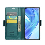 For Xiaomi Mi 11 Lite CaseMe 023 Butterfly Buckle Litchi Texture RFID Anti-theft Leather Phone Case(Pearly Blue)