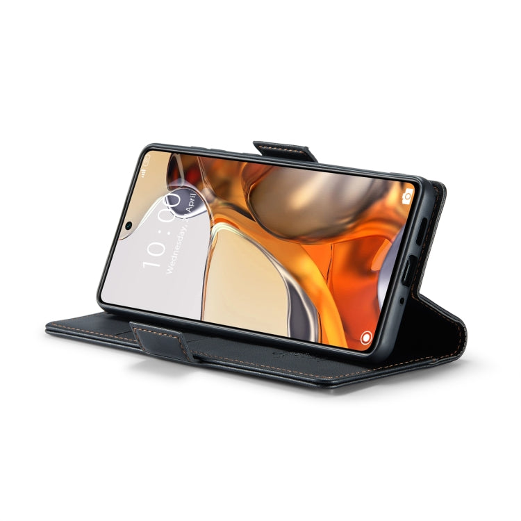 For Xiaomi 11T / 11T Pro CaseMe 023 Butterfly Buckle Litchi Texture RFID Anti-theft Leather Phone Case(Black) - free shipping - PMC TechLife - Order now!