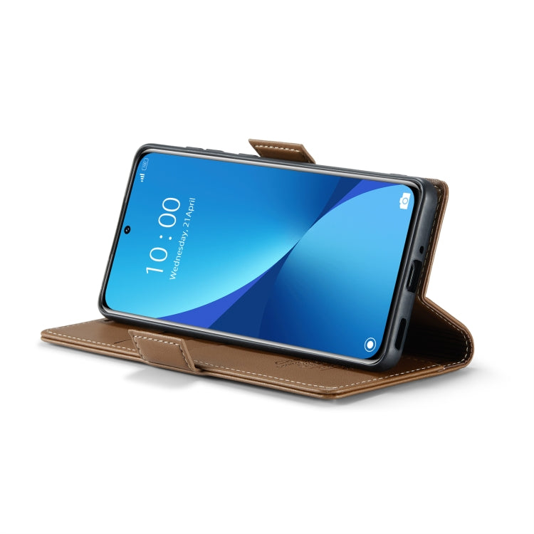 For Xiaomi 12 / 12X / 12S CaseMe 023 Butterfly Buckle Litchi Texture RFID Anti-theft Leather Phone Case(Brown) - free shipping - PMC TechLife - Order now!