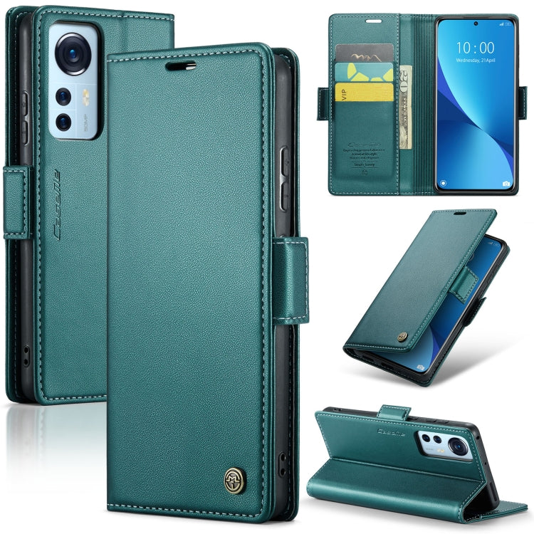 For Xiaomi 12 / 12X / 12S CaseMe 023 Butterfly Buckle Litchi Texture RFID Anti-theft Leather Phone Case(Pearly Blue) - free shipping - PMC TechLife - Order now!
