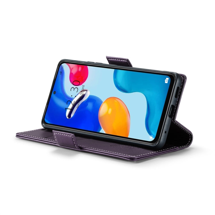 For Xiaomi Redmi Note 11 4G Global/Note 11S Global CaseMe 023 Butterfly Buckle Litchi Texture RFID Anti-theft Leather Phone Case(Pearly Purple) - free shipping - PMC TechLife - Order now!