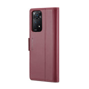 CaseMe 023 Butterfly Buckle Litchi Texture RFID Anti-theft Leather Phone Case For Xiaomi Redmi Note 11 Pro 5G Global/Redmi Note 11 Pro Global(Wine Red)