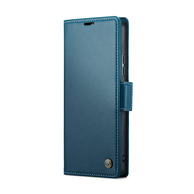 CaseMe 023 Butterfly Buckle Litchi Texture RFID Anti-theft Leather Phone Case For Xiaomi Redmi Note 11 Pro 5G Global/Redmi Note 11 Pro Global(Blue)