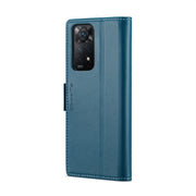 CaseMe 023 Butterfly Buckle Litchi Texture RFID Anti-theft Leather Phone Case For Xiaomi Redmi Note 11 Pro 5G Global/Redmi Note 11 Pro Global(Blue)
