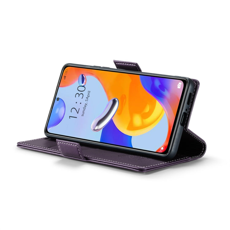 CaseMe 023 Butterfly Buckle Litchi Texture RFID Anti-theft Leather Phone Case For Xiaomi Redmi Note 11 Pro 5G Global/Redmi Note 11 Pro Global(Pearly Purple) - free shipping - PMC TechLife - Order now!