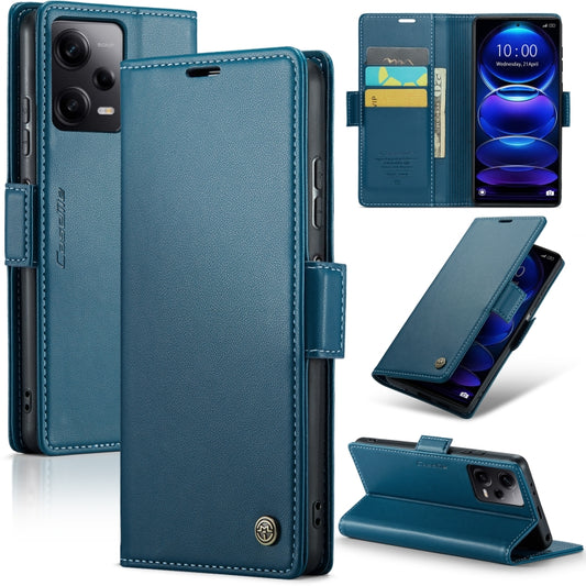 CaseMe 023 Butterfly Buckle Litchi Texture RFID Anti-theft Leather Phone Case For Xiaomi Poco X5 Pro 5G/Redmi Note 12 Pro 5G Global(Blue) - free shipping - PMC Jewellery - Order now!