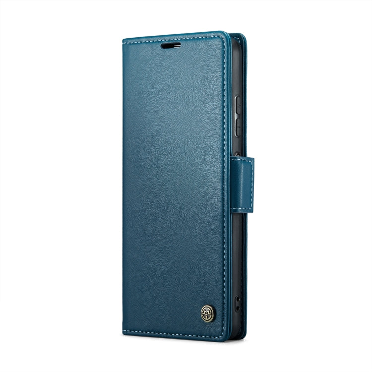CaseMe 023 Butterfly Buckle Litchi Texture RFID Anti-theft Leather Phone Case For Xiaomi Poco X5 Pro 5G/Redmi Note 12 Pro 5G Global(Blue)
