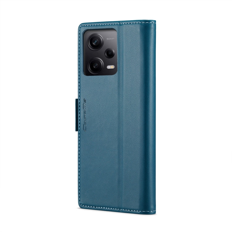 CaseMe 023 Butterfly Buckle Litchi Texture RFID Anti-theft Leather Phone Case For Xiaomi Poco X5 Pro 5G/Redmi Note 12 Pro 5G Global(Blue)