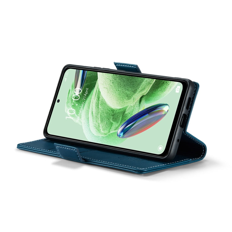 For Xiaomi Poco X5 5G/Redmi Note 12 5G Global CaseMe 023 Butterfly Buckle Litchi Texture RFID Anti-theft Leather Phone Case(Blue) - free shipping - PMC TechLife - Order now!