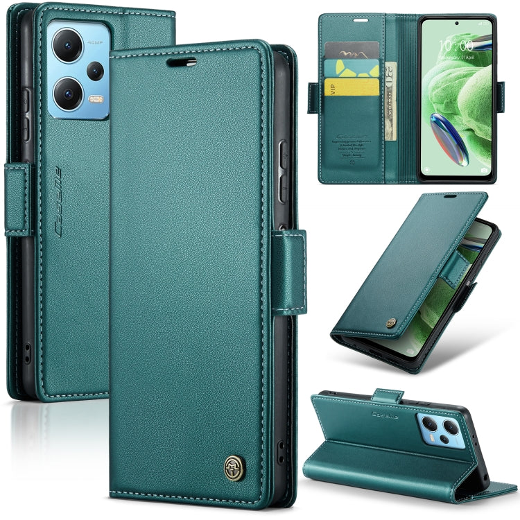 For Xiaomi Poco X5 5G/Redmi Note 12 5G Global CaseMe 023 Butterfly Buckle Litchi Texture RFID Anti-theft Leather Phone Case(Pearly Blue) - free shipping - PMC TechLife - Order now!