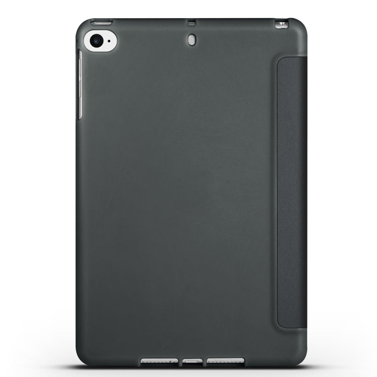For iPad mini 5 / 4 / 3 / 2 / 1 3-folding TPU Horizontal Flip Leather Tablet Case with Holder(Black) - free shipping - PMC Jewellery - Order now!